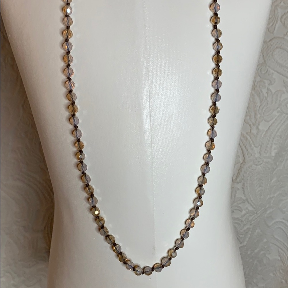 Boho style long necklace.